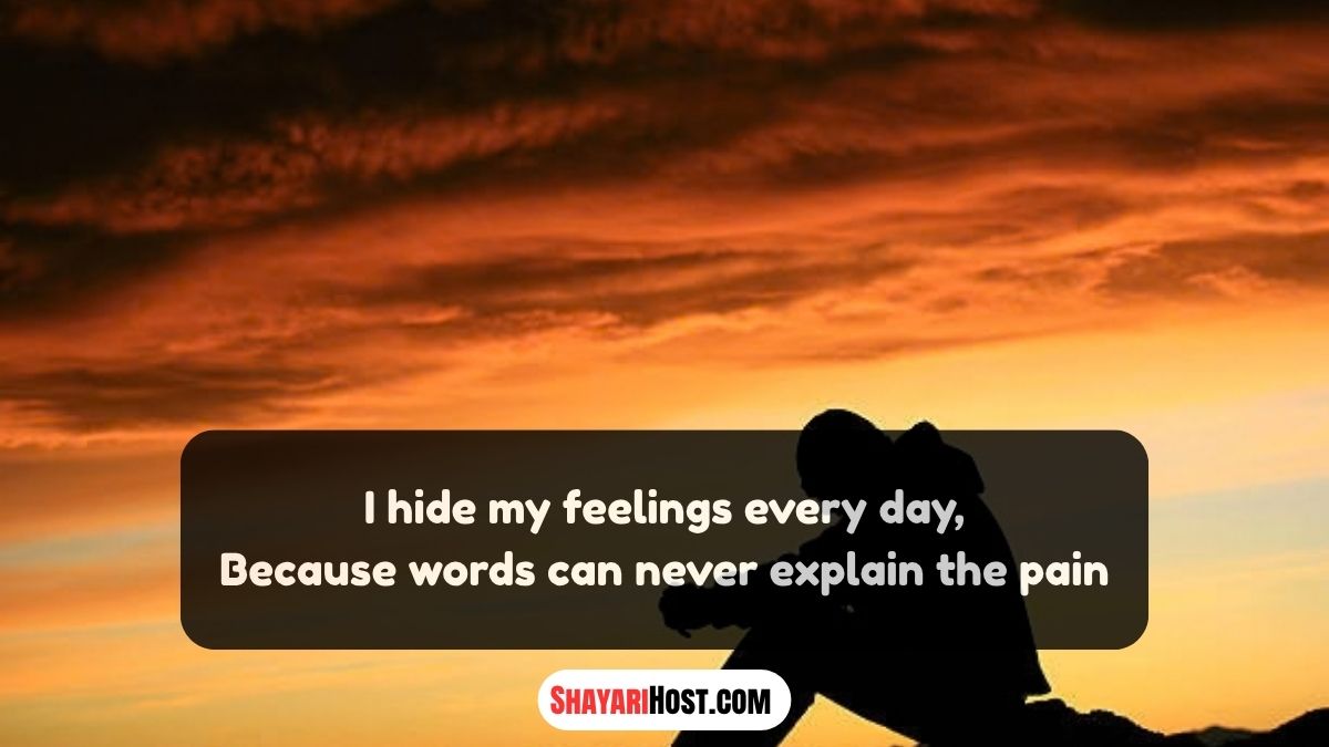 Alone Sad Shayari in English 2 Line