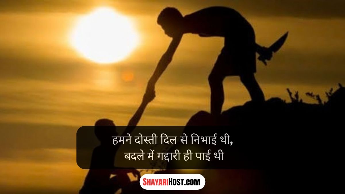 Gaddar Dost Shayari In English