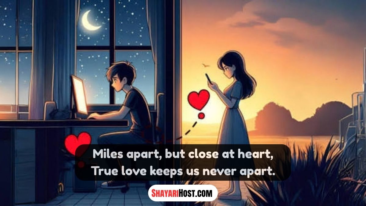 Long Distance Relationship Shayari In English 2026