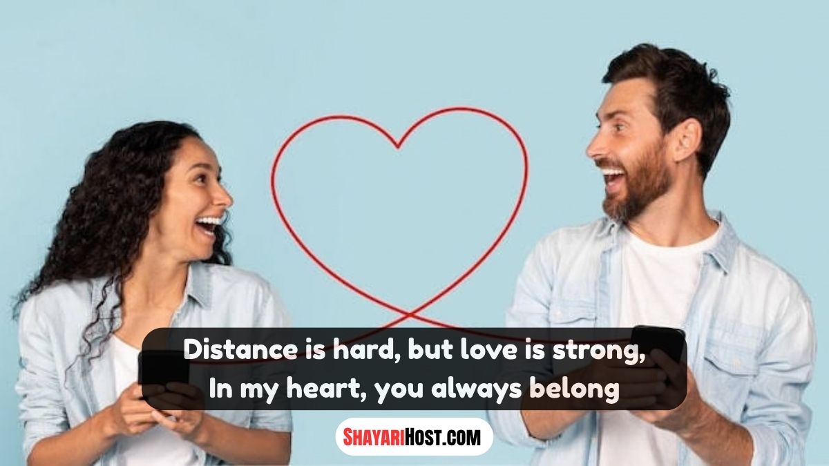 Long Distance Relationship Shayari In Hindi 2 Line