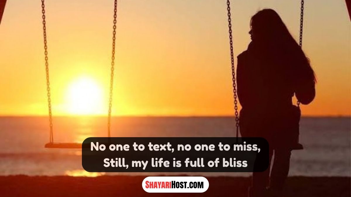 Single Shayari In English Attitude