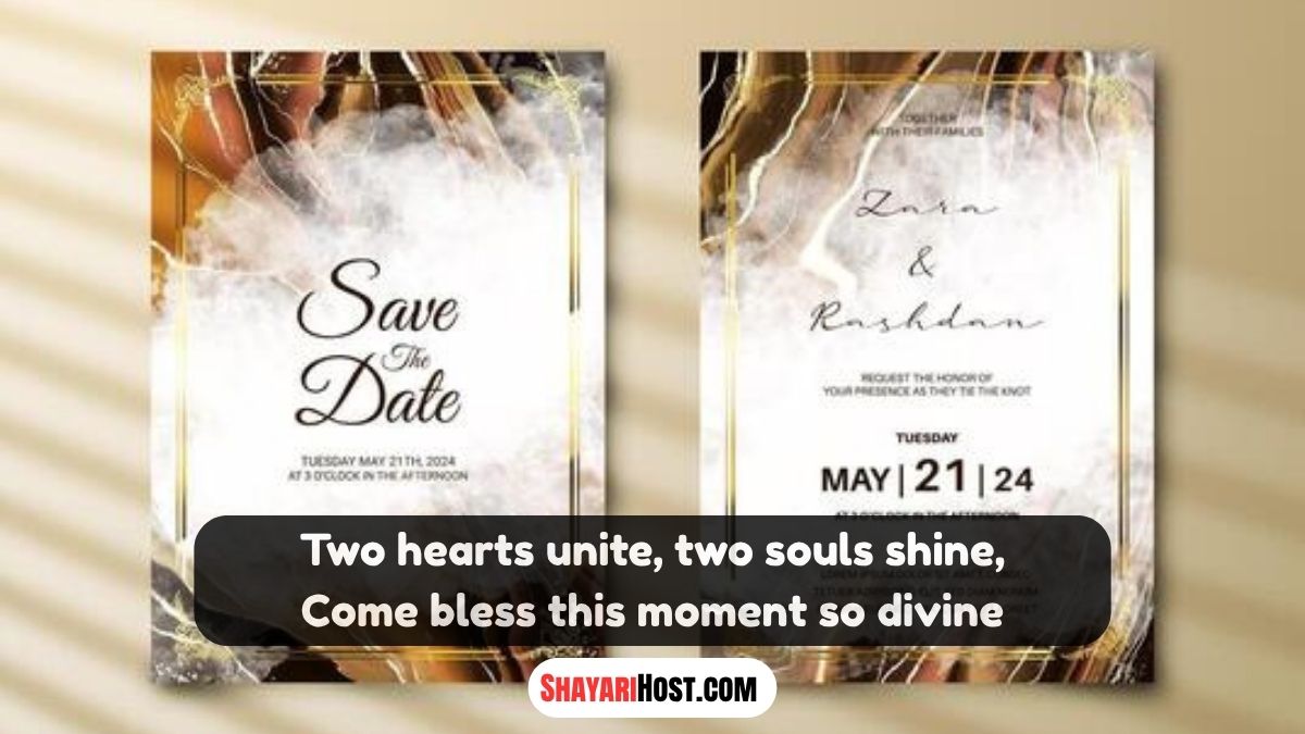 Wedding Invitation Card Shayari